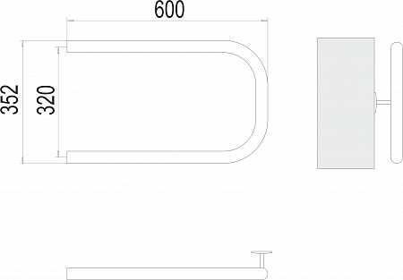 П-обр AISI 32х2 320х600 Полотенцесушитель  TERMINUS Владимир - фото 3