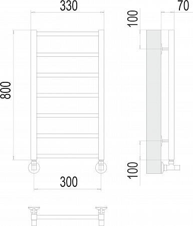 Контур П7 300х800 Полотенцесушитель  TERMINUS Владимир - фото 3