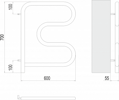 Электро 25 F-обр 600х600 поворотный Полотенцесушитель TERMINUS Владимир - фото 3