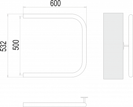 П-обр AISI 32х2 500х600 Полотенцесушитель  TERMINUS Владимир - фото 3