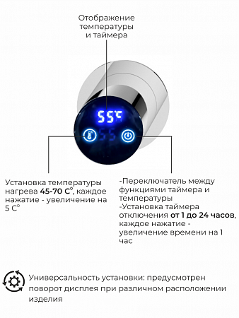 Рондо П2 350х760 электро Полотенцесушитель TERMINUS Нержавеющая сталь Владимир - фото 5