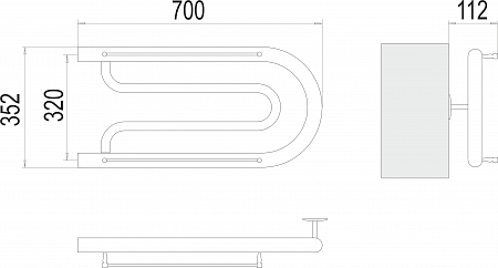 Фокстрот БШ 320х700 Полотенцесушитель  TERMINUS Владимир - фото 3