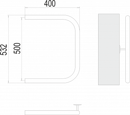 П-обр AISI 32х2 500х400 Полотенцесушитель  TERMINUS Владимир - фото 3
